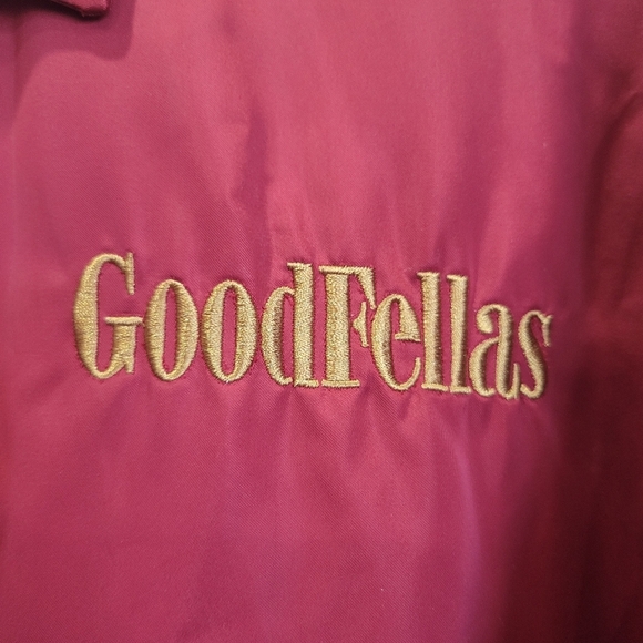 Large Vintage GOODFELLAS Movie Cherry Red Lightweight Windbreaker Jacket - Picture 8 of 10